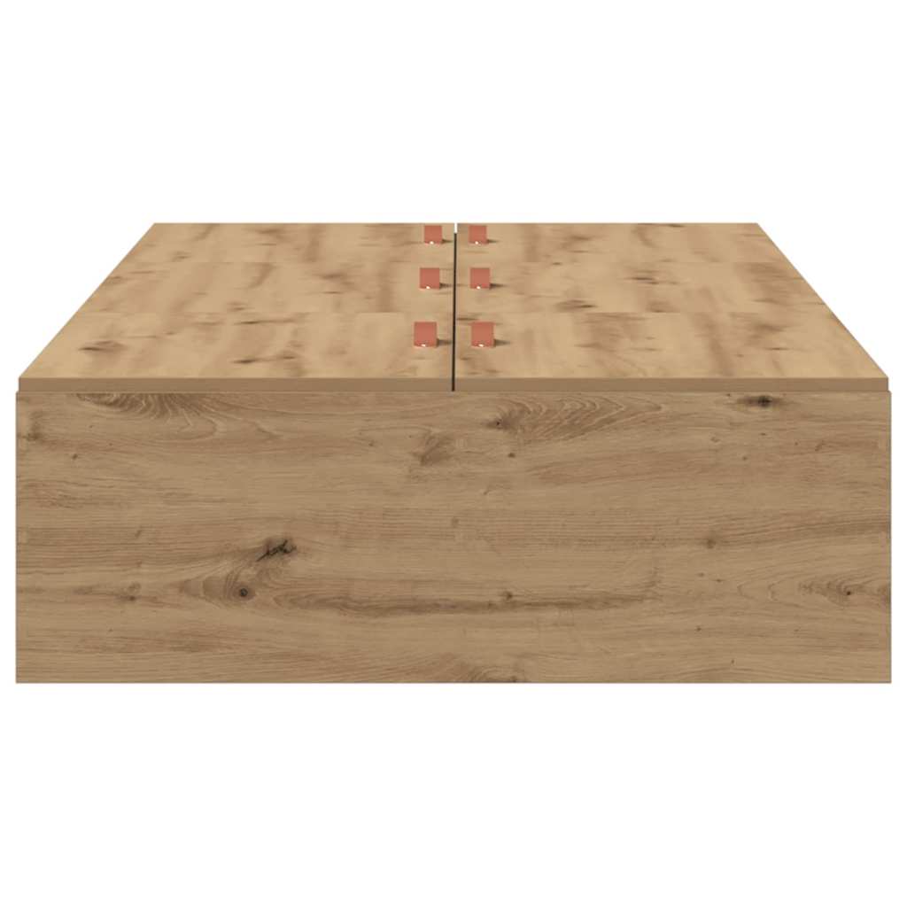 Storage Bed Frame Artisan Oak 90 x 200 cm Engineered Wood