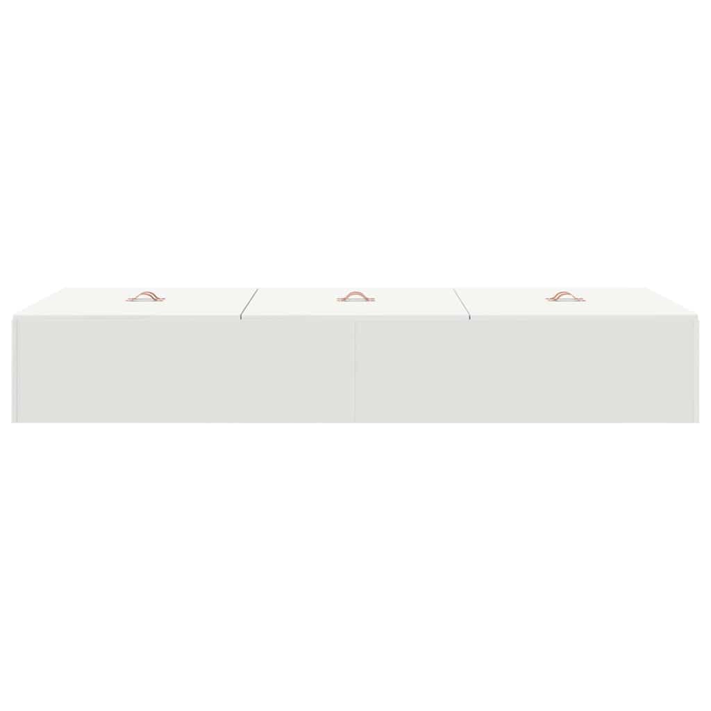 Storage Bed Frame White 100 x 200 cm Engineered Wood