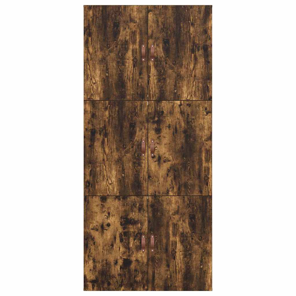 Storage Bed Frame Smoked Oak 100 x 200 cm Engineered Wood