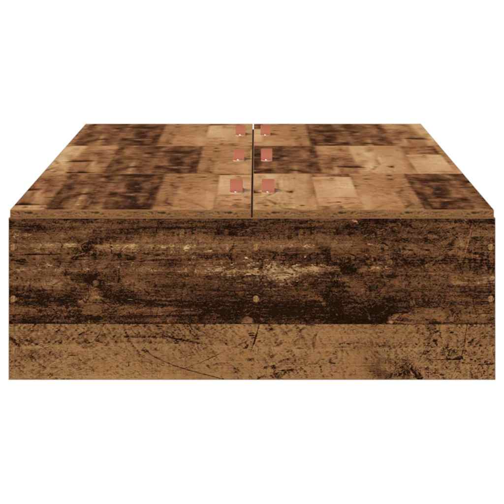 Storage Bed Frame Old Wood 100 x 200 cm Engineered Wood