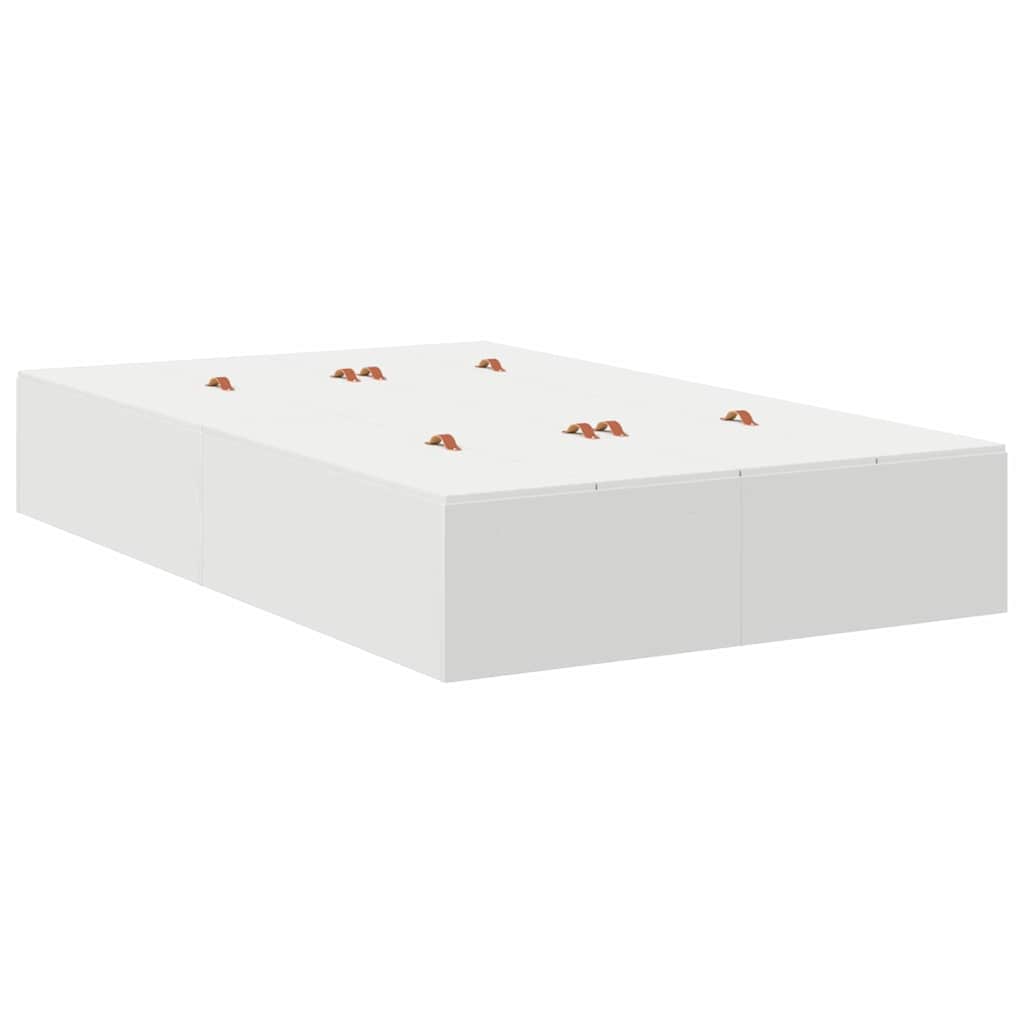Storage Bed Frame White 120 x 200 cm Engineered Wood
