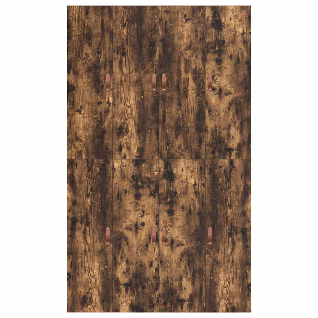 Storage Bed Frame Smoked Oak 120 x 200 cm Engineered Wood