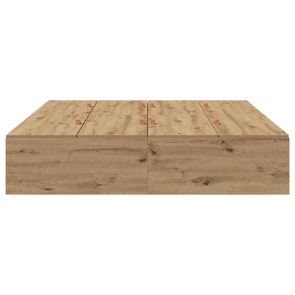 Storage Bed Frame Artisan Oak 150 x 200 cm Engineered Wood
