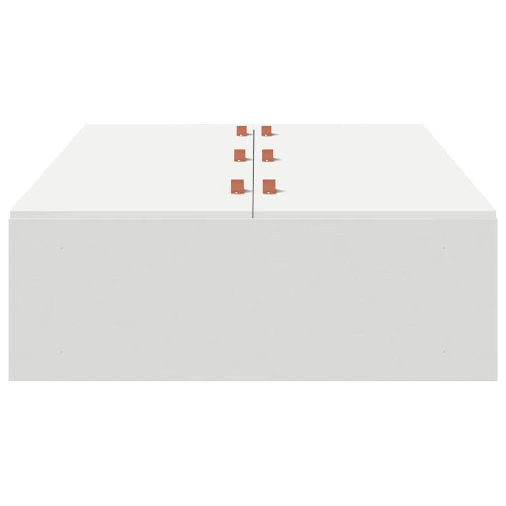 Storage Bed Frame White 90 x 190 cm Engineered Wood