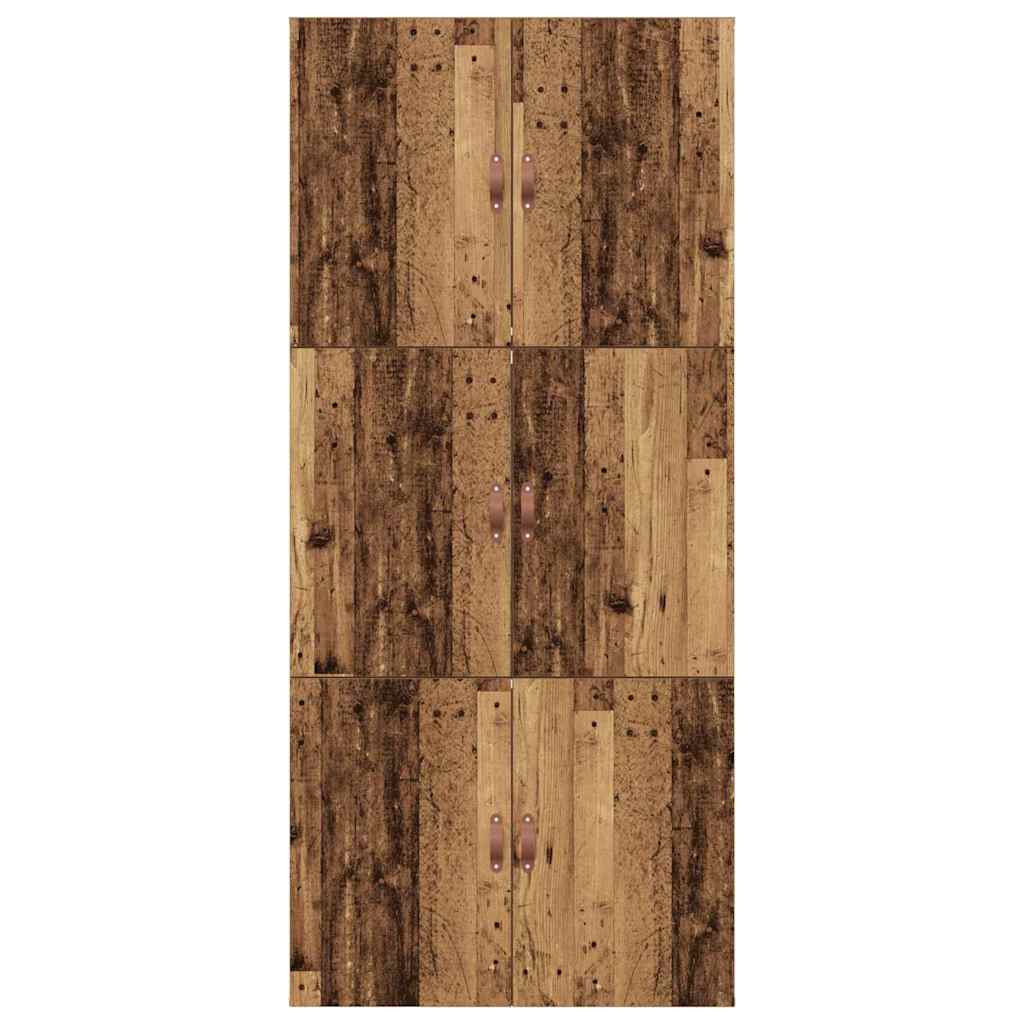 Storage Bed Frame Old Wood 70 x 190 cm Engineered Wood