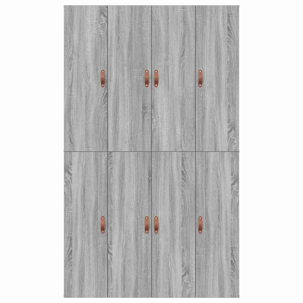 Storage Bed Frame Grey Sonoma 120 x 190 cm Engineered Wood