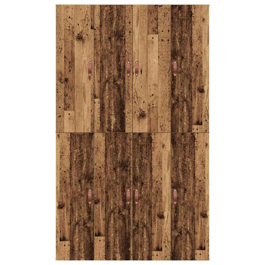 Storage Bed Frame Old Wood 120 x 190 cm Engineered Wood