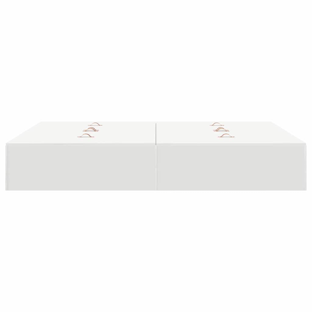 Storage Bed Frame White 140 x 190 cm Engineered Wood
