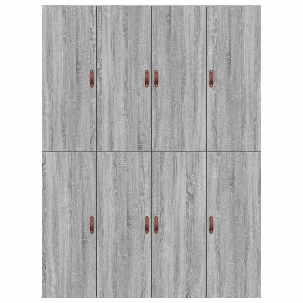 Storage Bed Frame Grey Sonoma 140 x 190 cm Engineered Wood