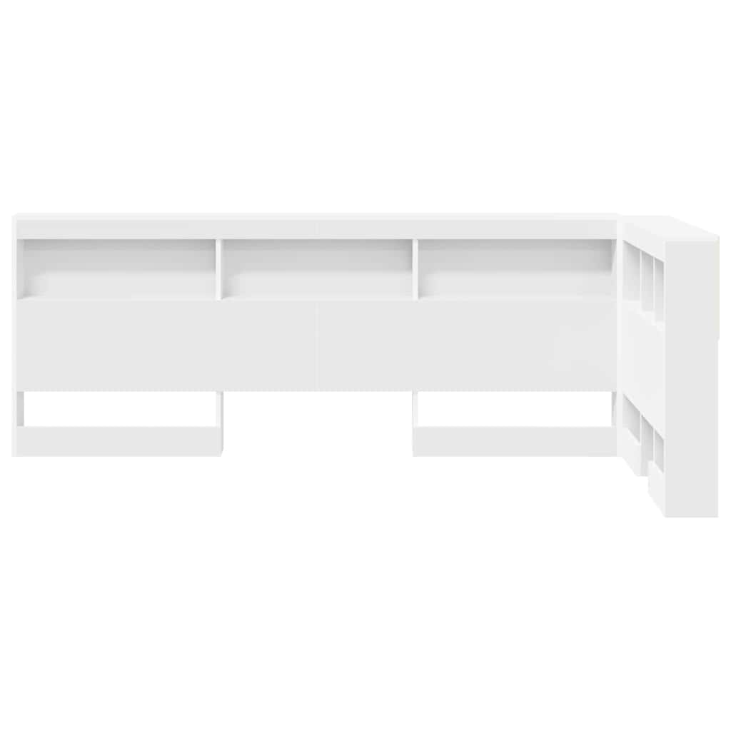 Storage Headboard with Shelf White 80 cm Engineered Wood