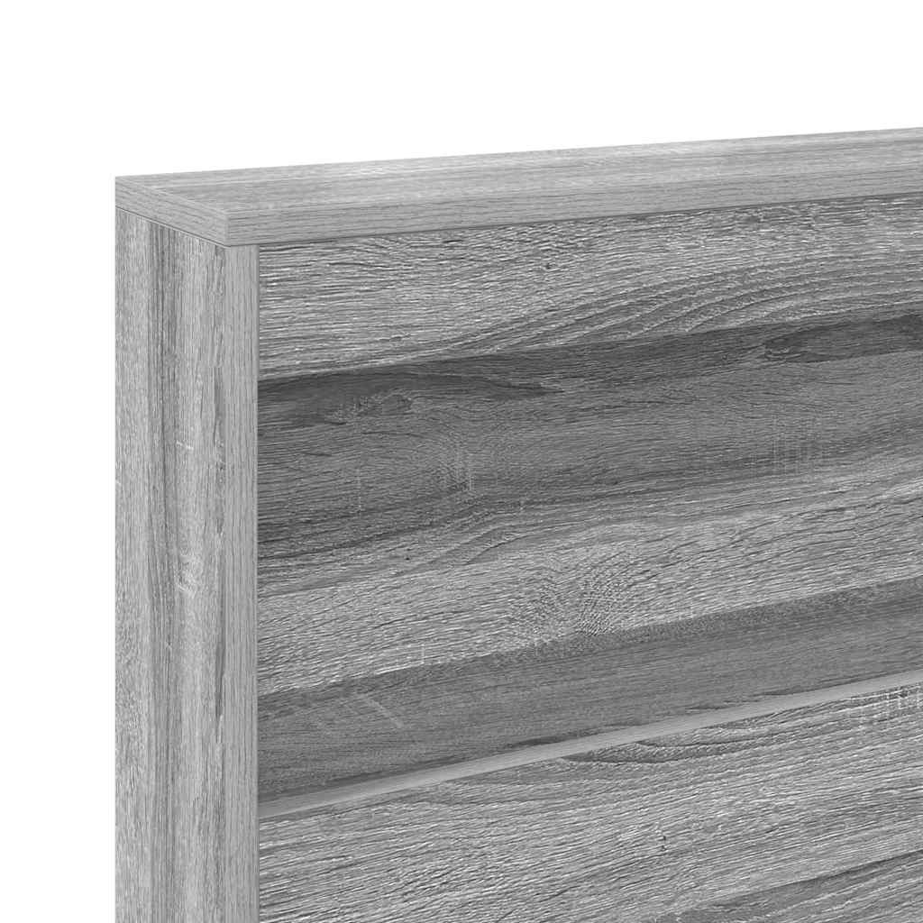Storage Headboard with Shelf Grey Sonoma 80 cm Engineered Wood
