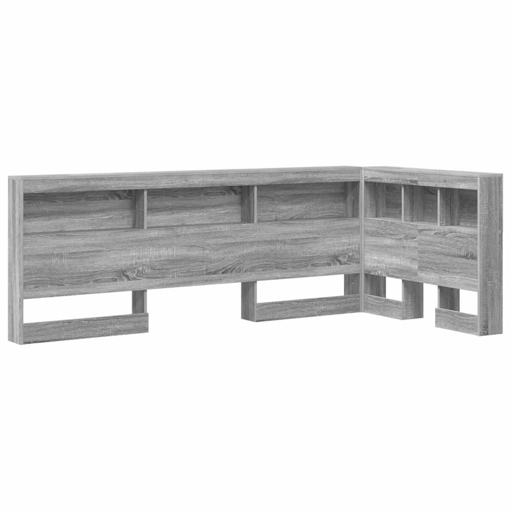 Storage Headboard with Shelf Grey Sonoma 80 cm Engineered Wood