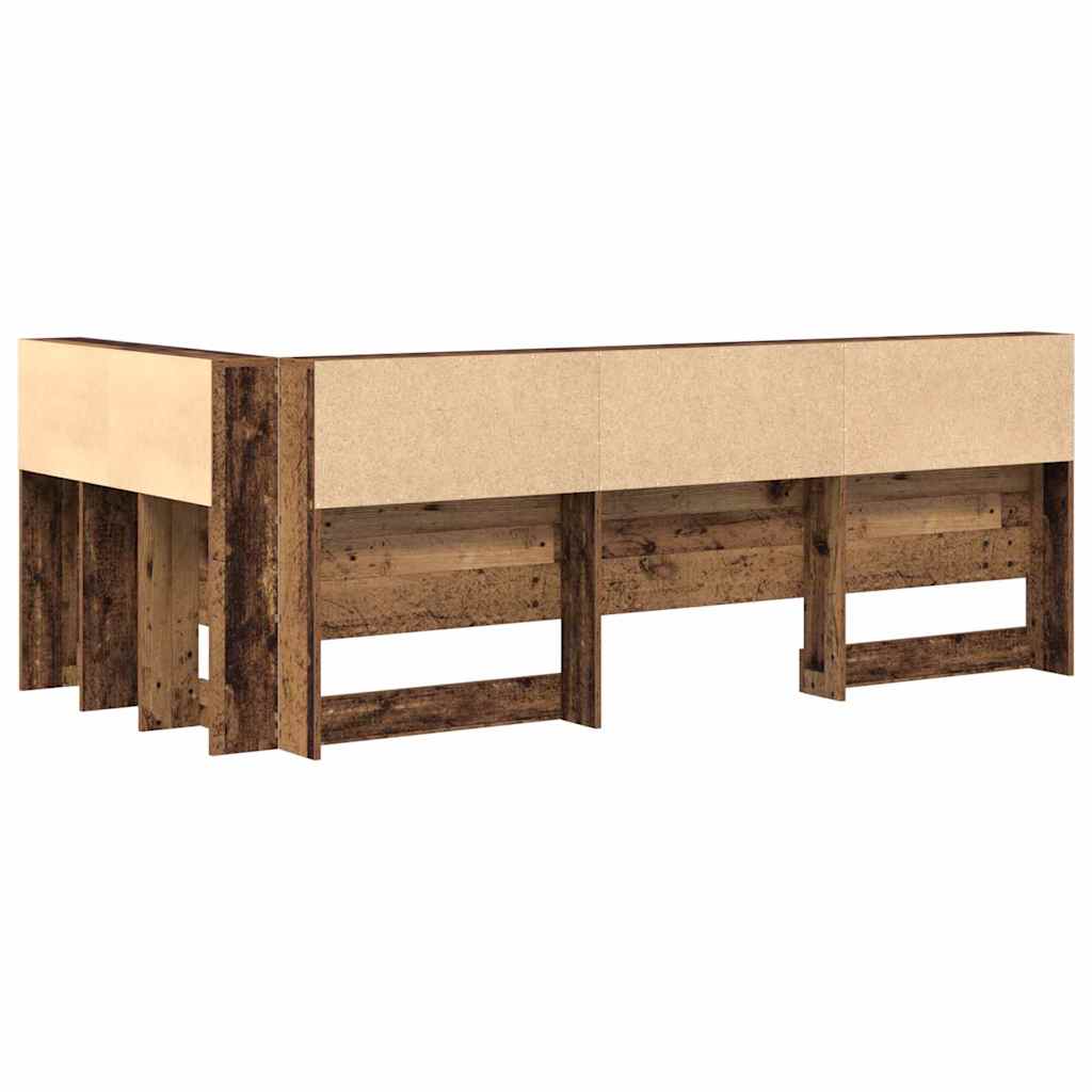 Storage Headboard with Shelf Old Wood 80 cm Engineered Wood