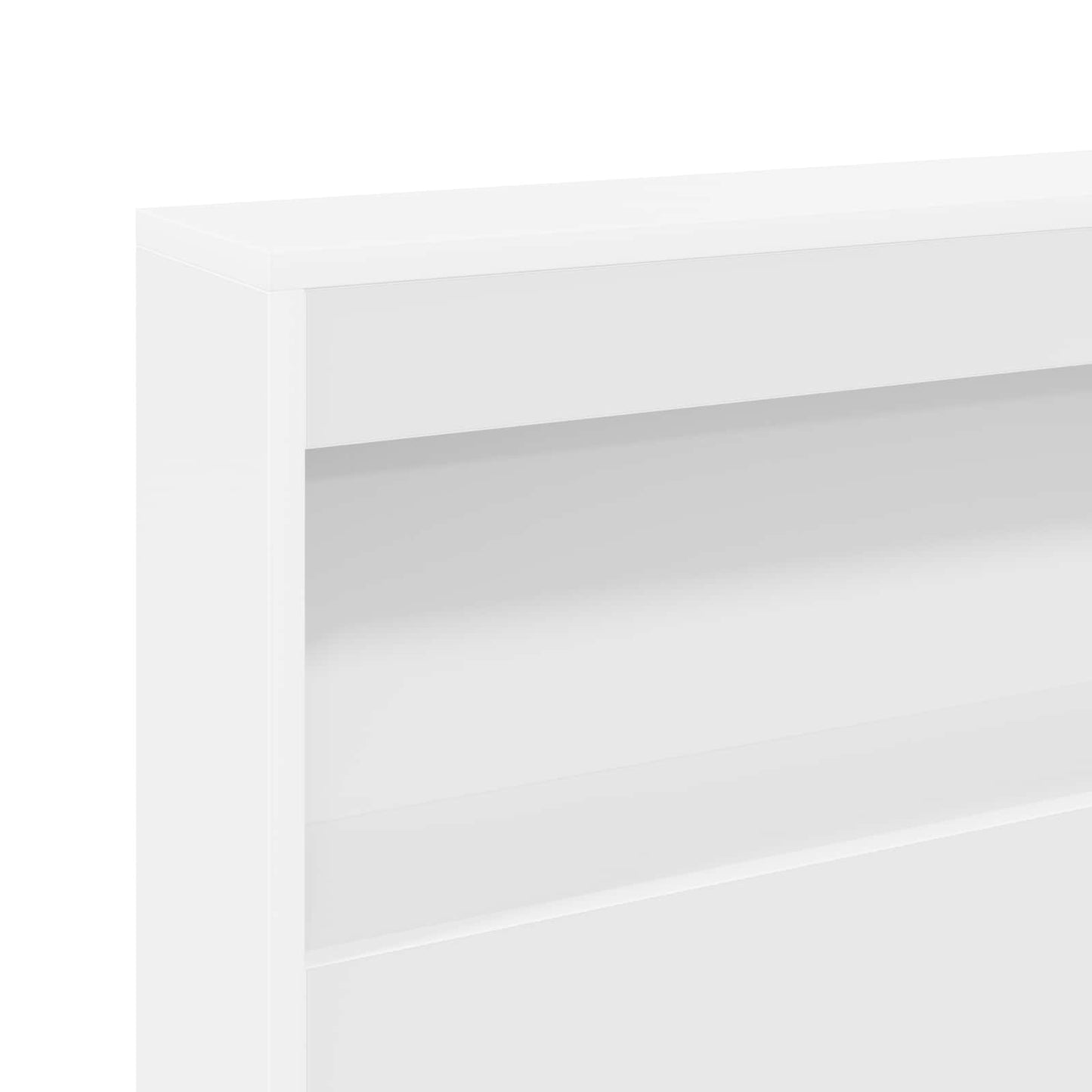 Storage Headboard with Shelf White 90 cm Engineered Wood
