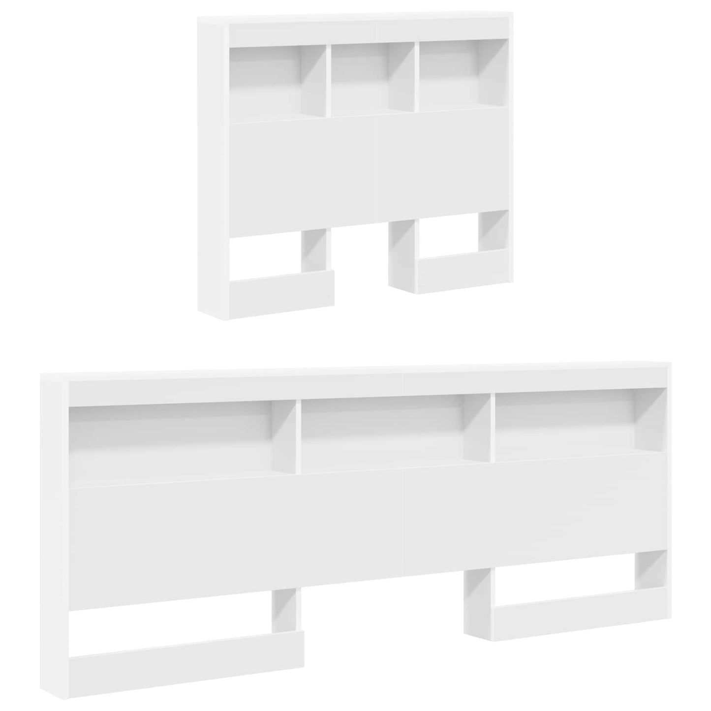 Storage Headboard with Shelf White 90 cm Engineered Wood