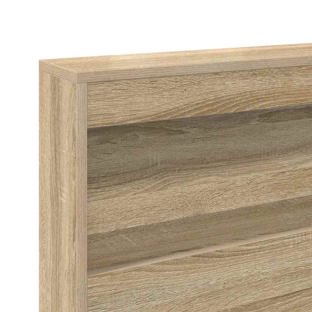 Storage Headboard with Shelf Sonoma Oak 90 cm Engineered Wood