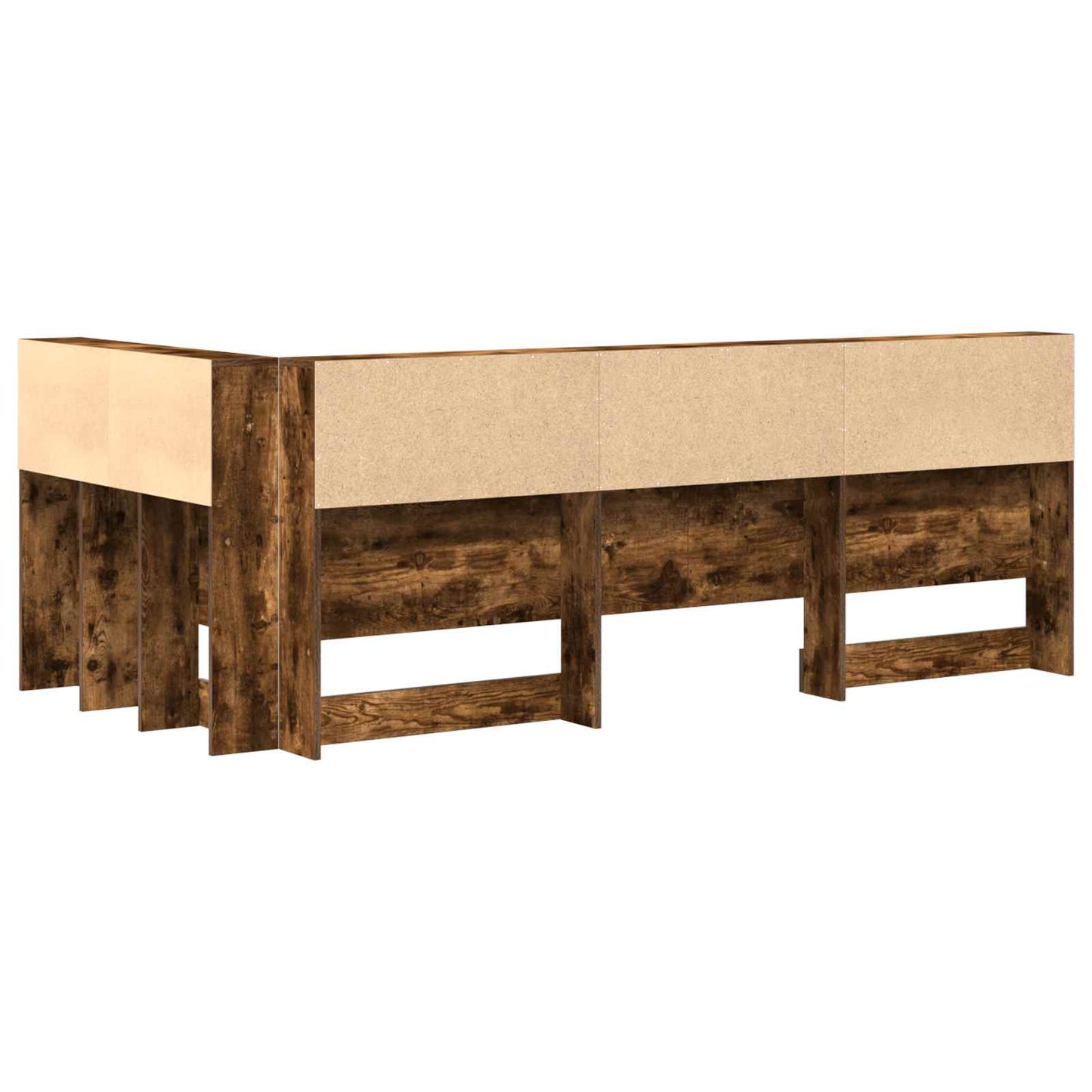 Storage Headboard with Shelf Smoked Oak 90 cm Engineered Wood