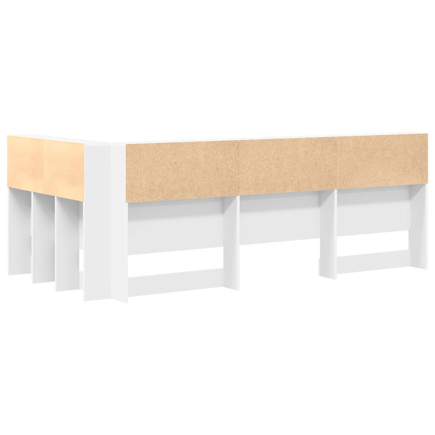 Storage Headboard with Shelf White 100 cm Engineered Wood