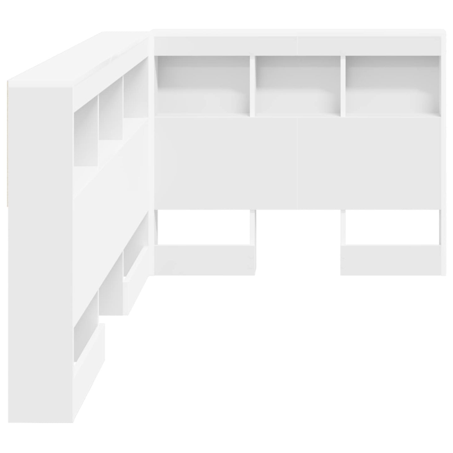 Storage Headboard with Shelf White 100 cm Engineered Wood