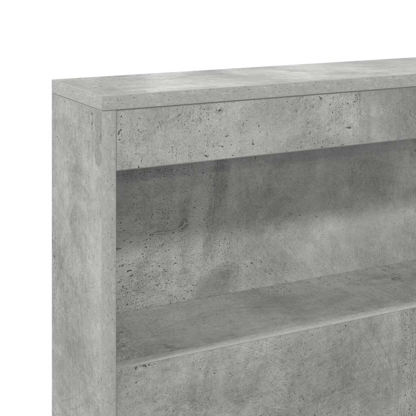Storage Headboard Concrete Grey 140 cm Engineered Wood