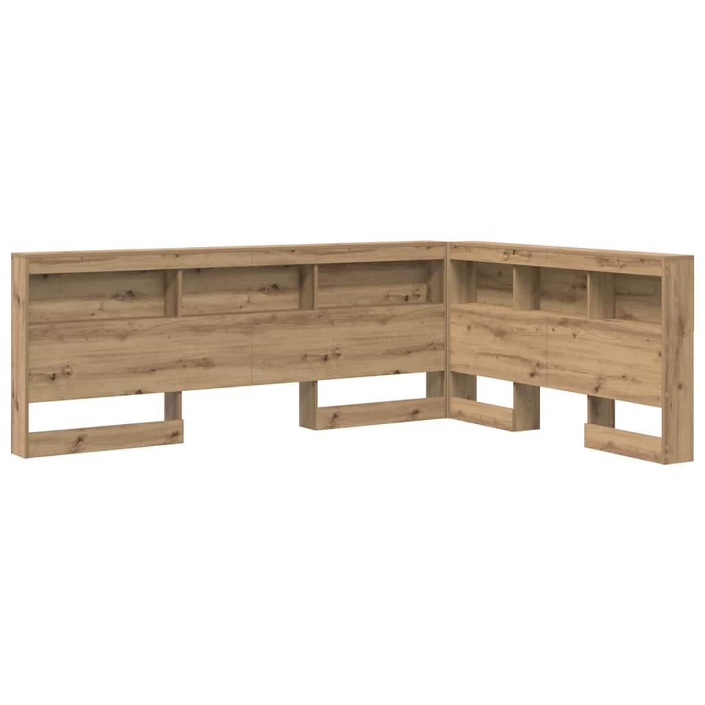 Storage Headboard with Shelf Artisan Oak 140 cm Engineered Wood