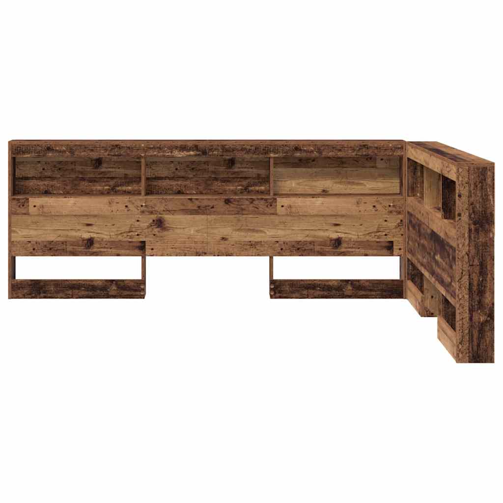 Storage Headboard with Shelf Old Wood 160 cm Engineered Wood