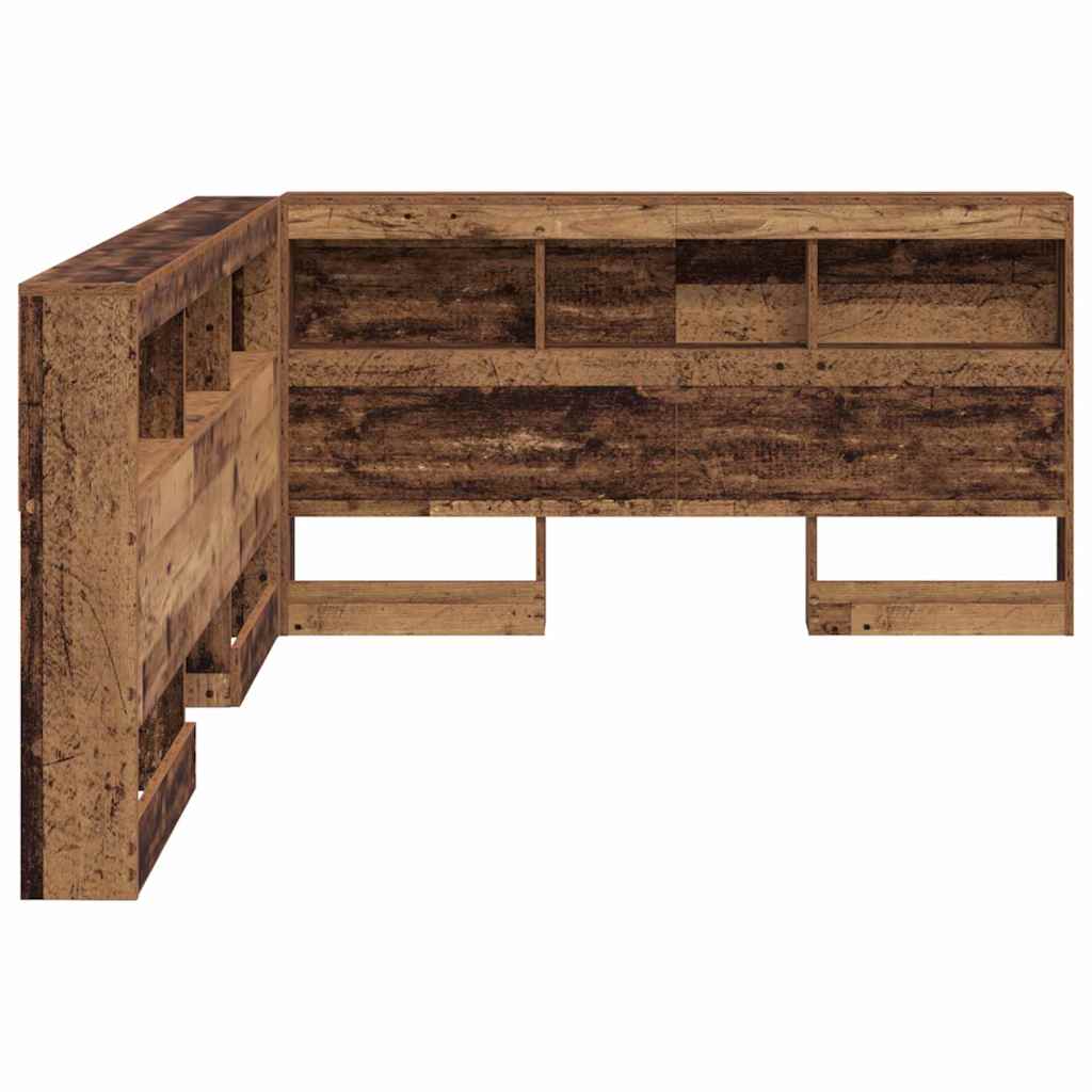 Storage Headboard with Shelf Old Wood 160 cm Engineered Wood
