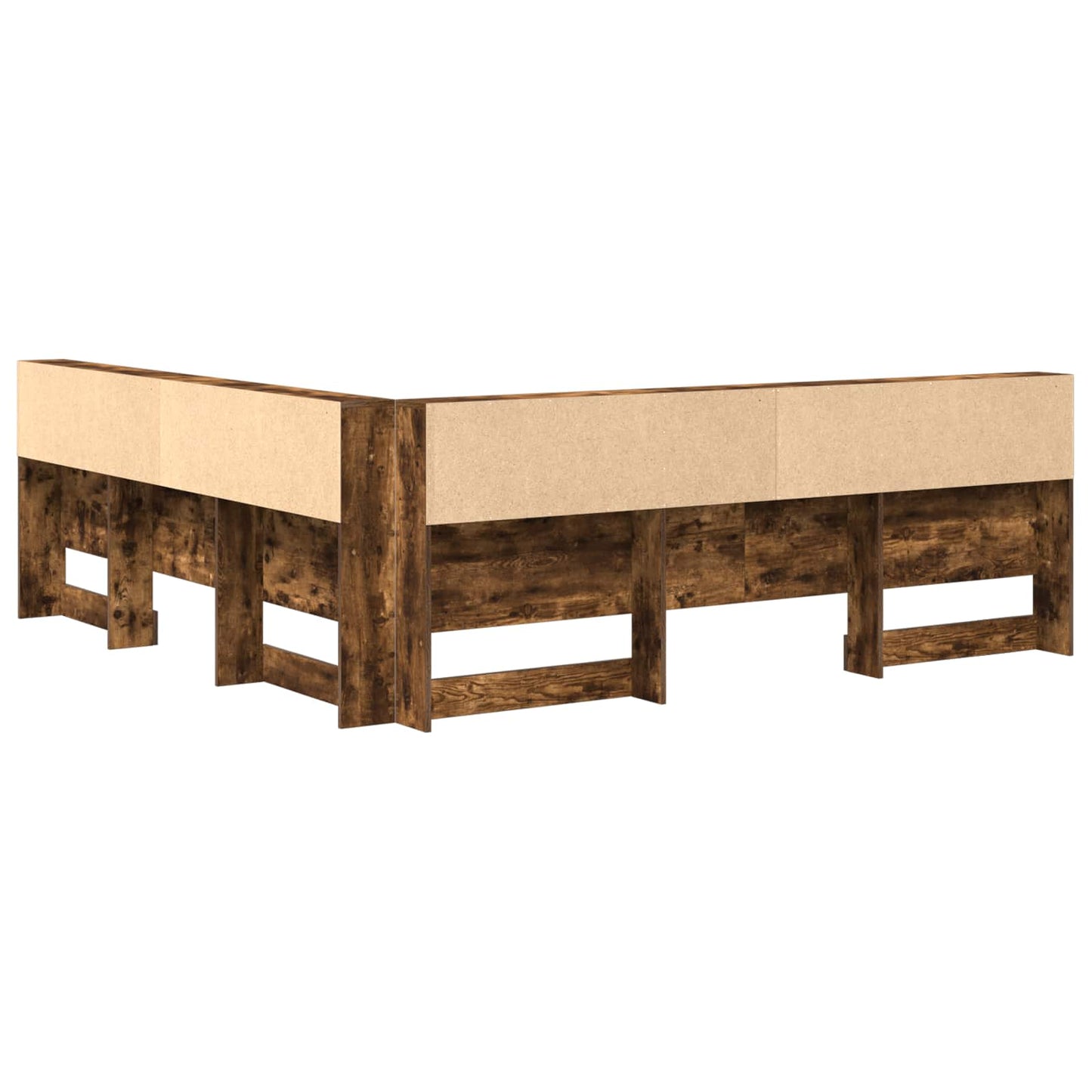 Storage Headboard with Shelf Smoked Oak 180 cm Engineered Wood