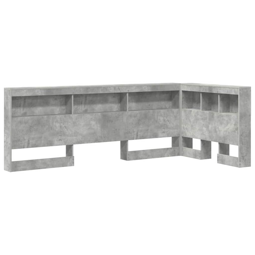 Storage Headboard Concrete Grey 90 cm Engineered Wood