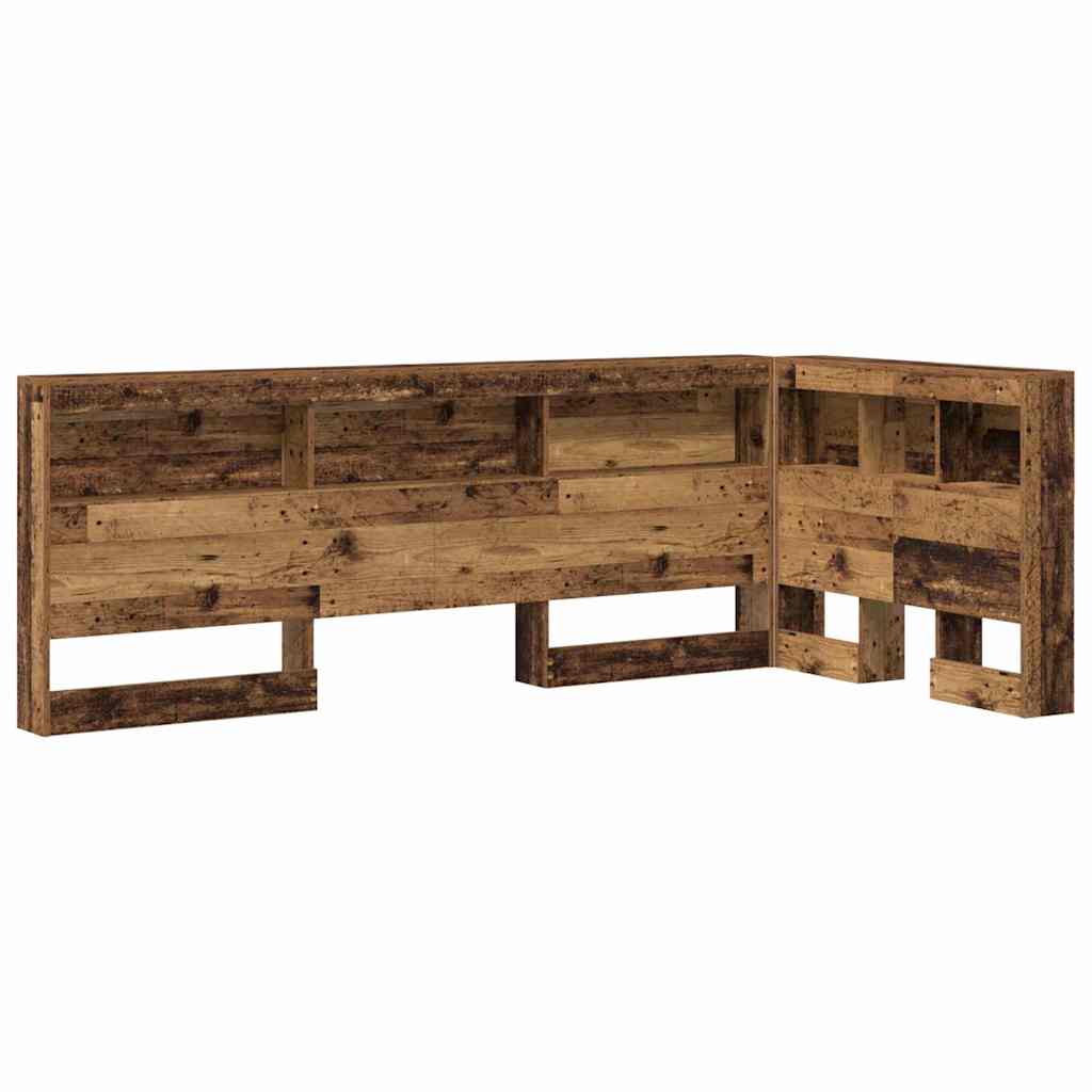 Storage Headboard with Shelf Old Wood 90 cm Engineered Wood