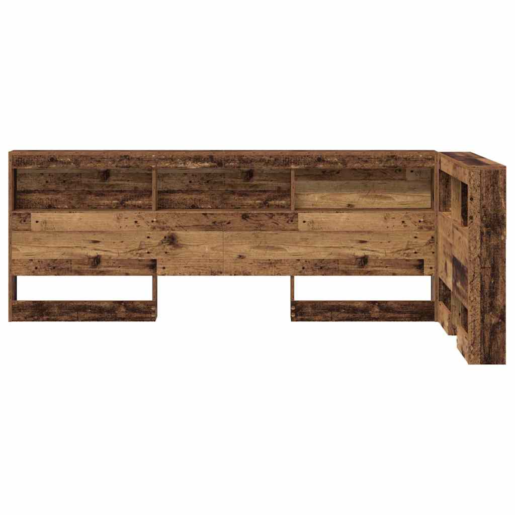 Storage Headboard with Shelf Old Wood 90 cm Engineered Wood
