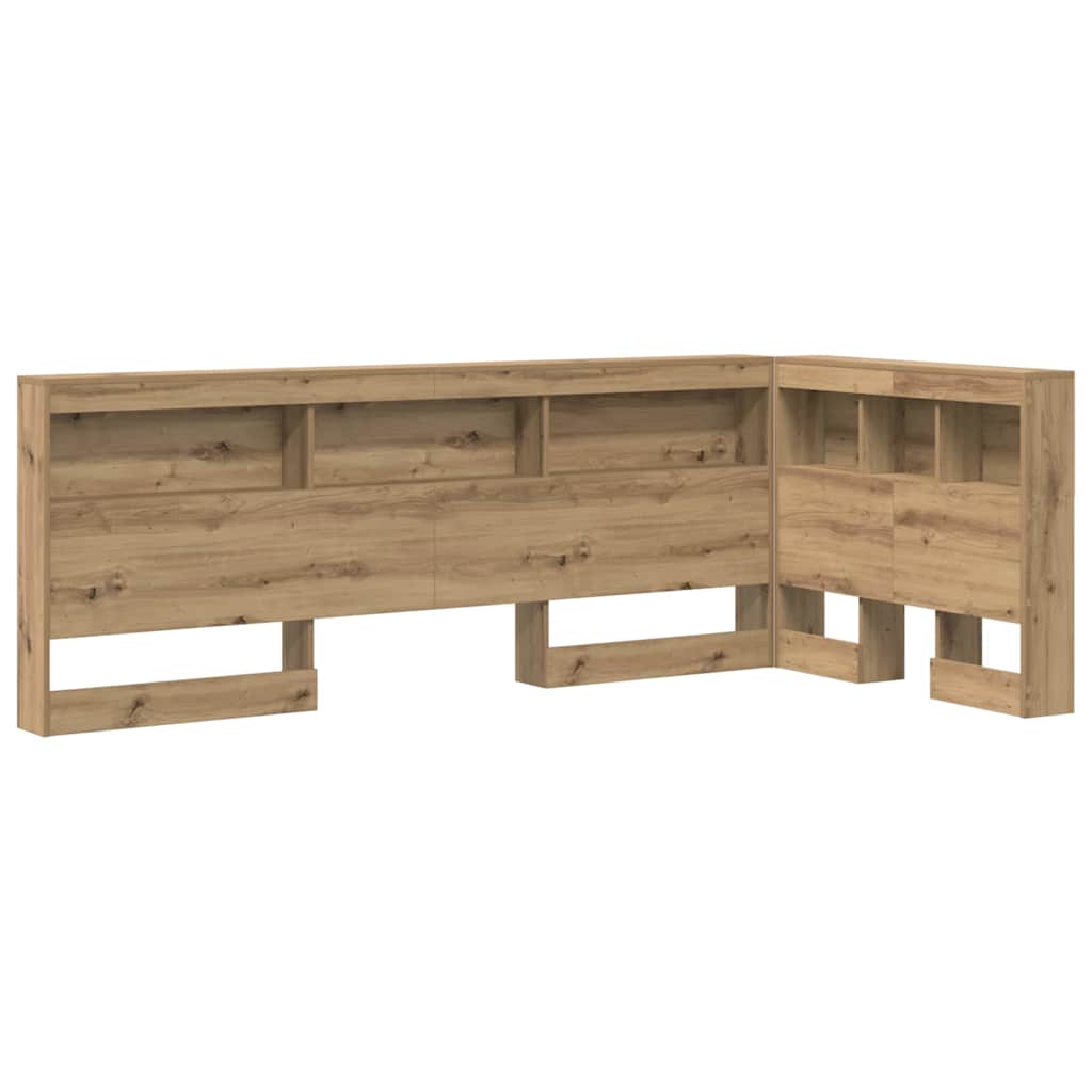 Storage Headboard with Shelf Artisan Oak 90 cm Engineered Wood