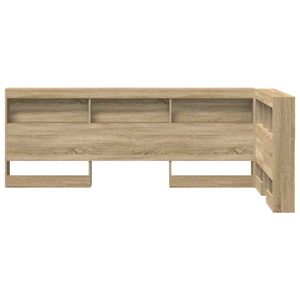 Storage Headboard with Shelf Sonoma Oak 75 cm Engineered Wood