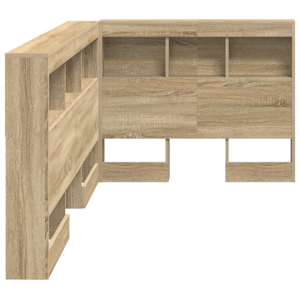 Storage Headboard with Shelf Sonoma Oak 75 cm Engineered Wood