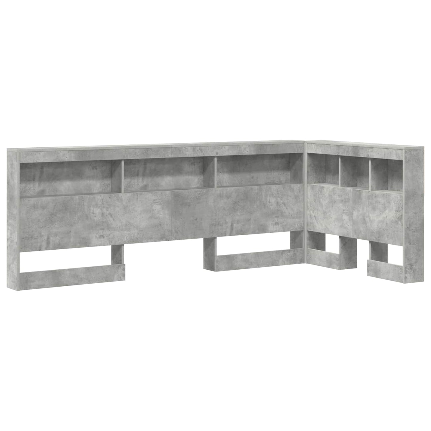 Storage Headboard Concrete Grey 75 cm Engineered Wood