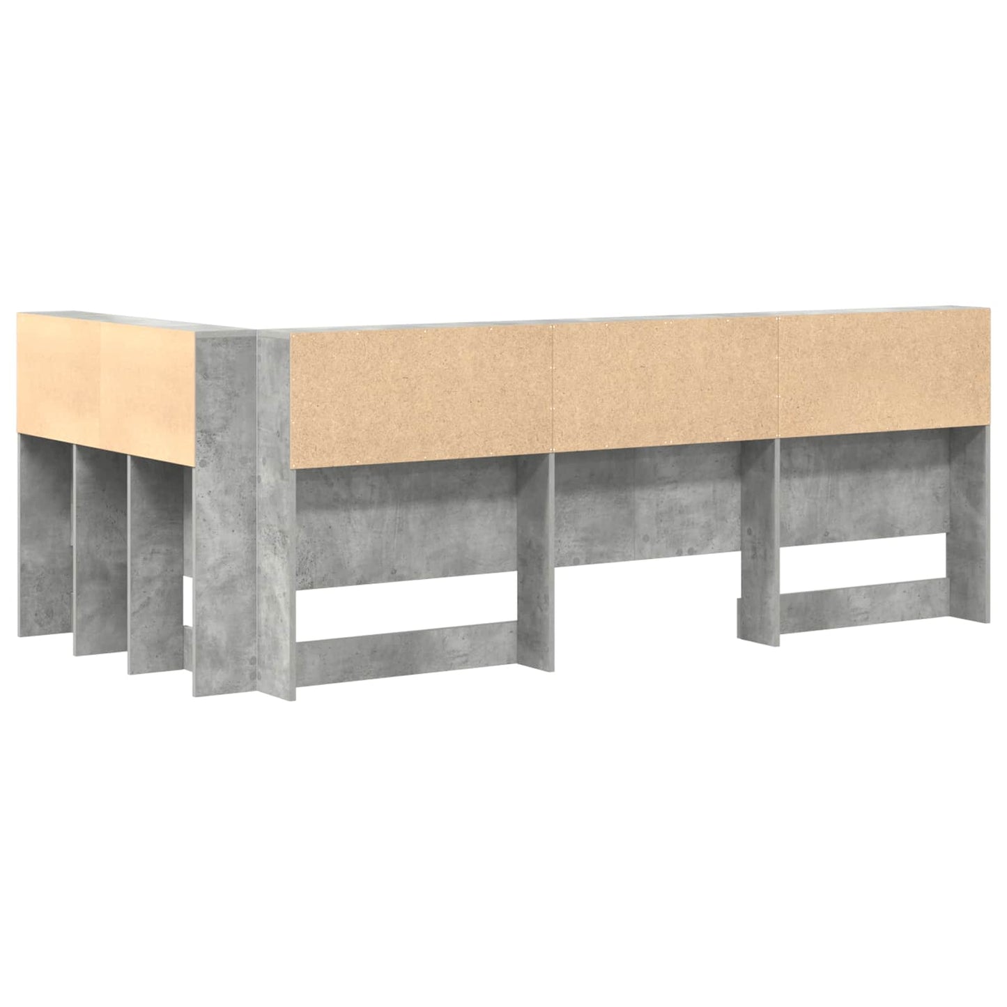 Storage Headboard Concrete Grey 75 cm Engineered Wood