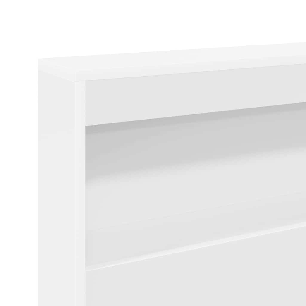 Storage Headboard White 207.5 x 137.5 x 76.5 cm Engineered Wood