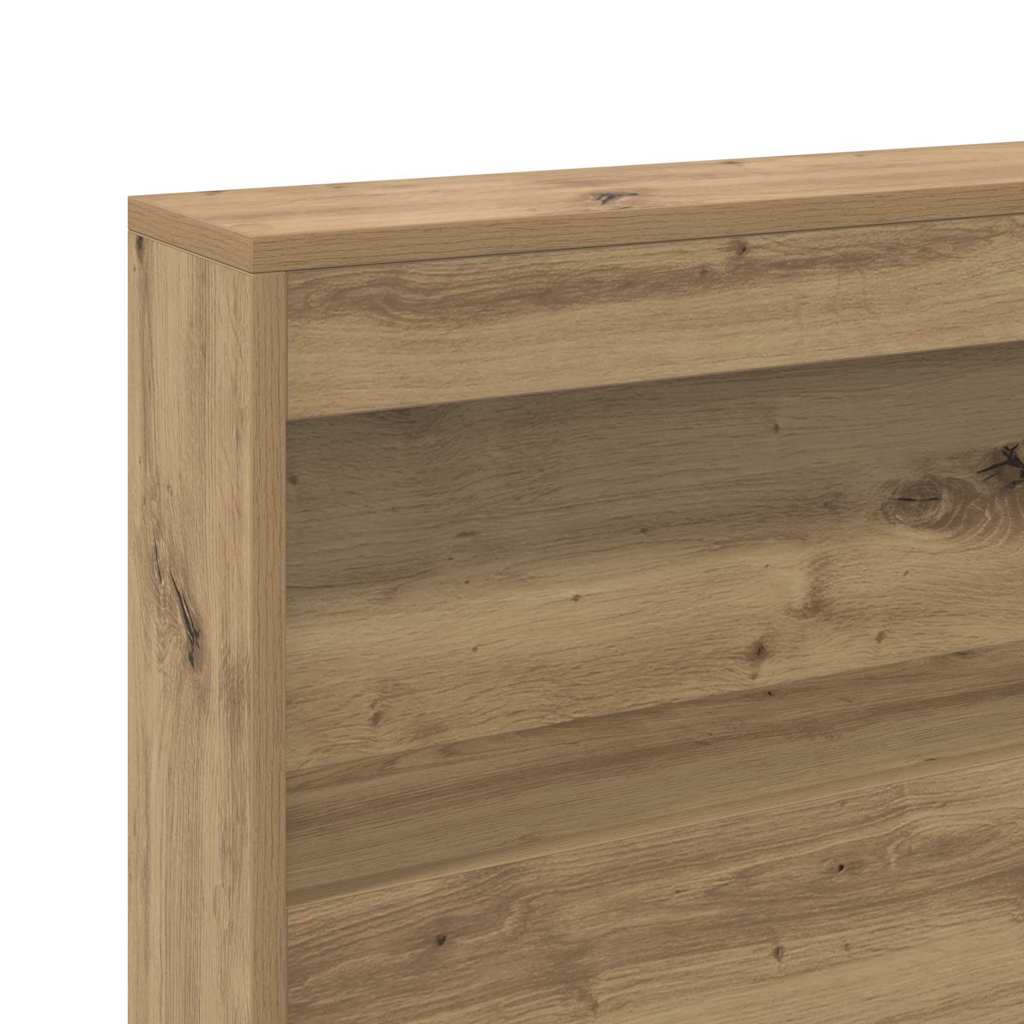 Storage Headboard with Shelf Artisan Oak 140 cm Engineered Wood