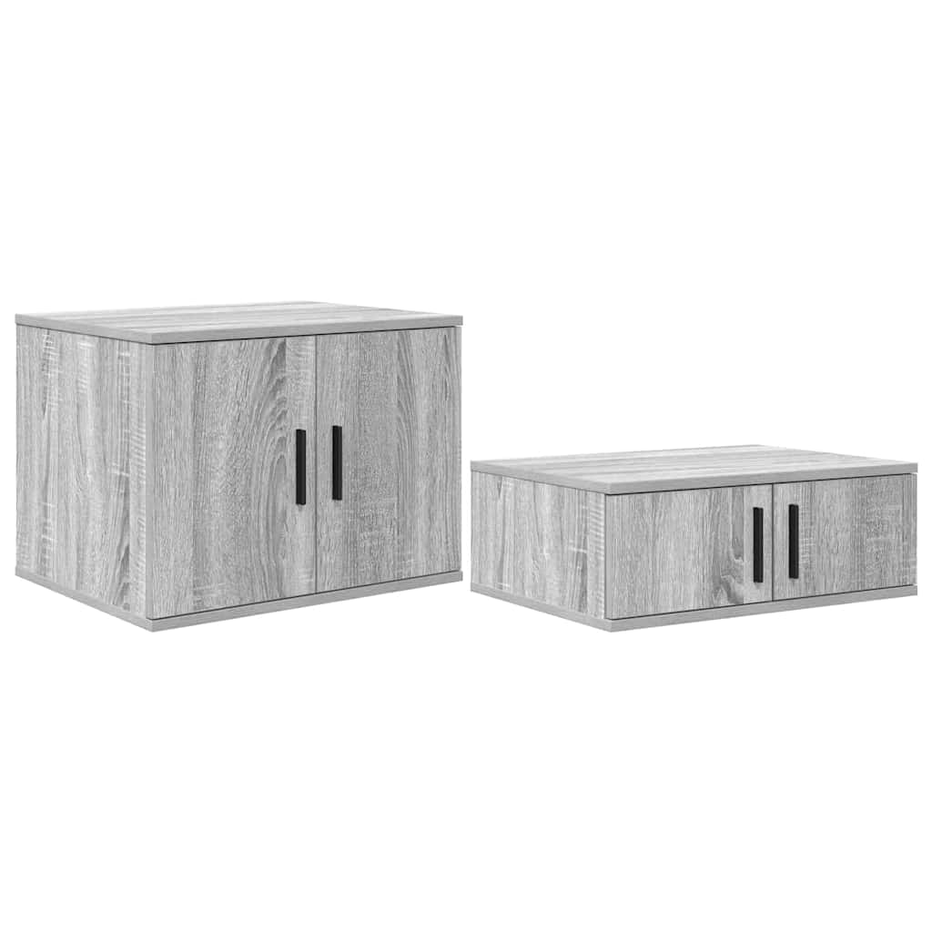 Storage Bed Frame Grey Sonoma 80 cm Engineered Wood