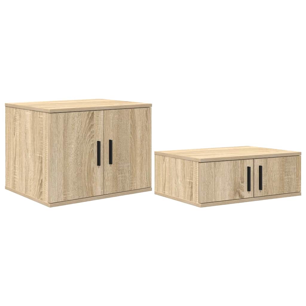Storage Bed Frame with Storage Sonoma Oak 75 cm Engineered Wood