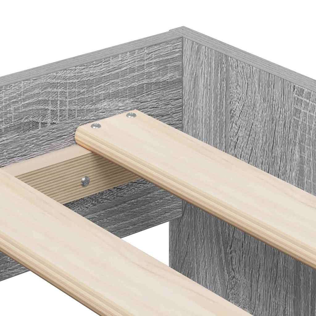 Storage Bed Frame Grey Sonoma 75 cm Engineered Wood