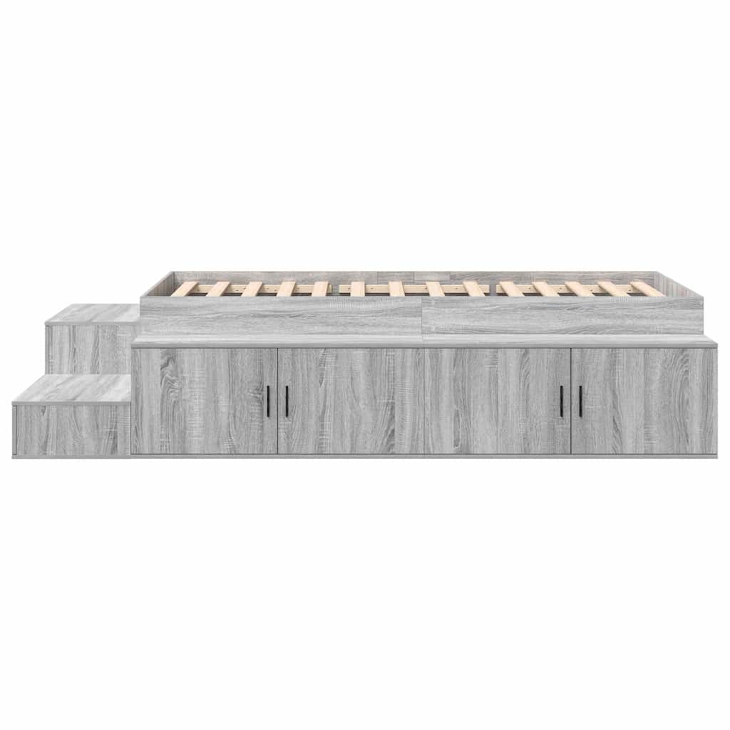 Storage Bed Frame Grey Sonoma 75 cm Engineered Wood