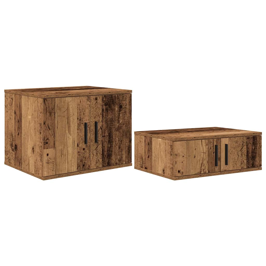 Storage Bed Frame Old wood 234 x 103 x 53.5 cm Engineered wood