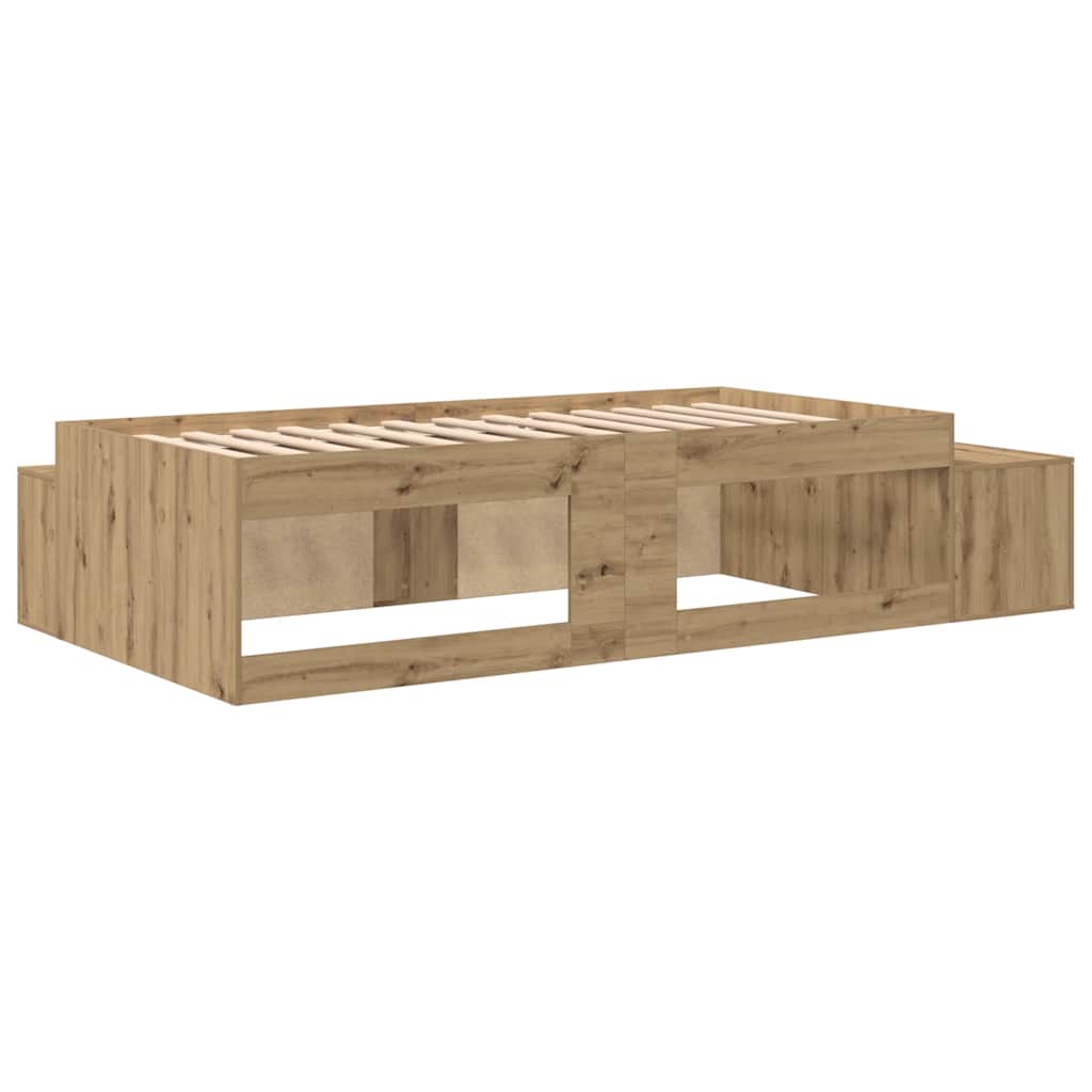 Storage Bed Frame Artisan Oak 75 cm Engineered Wood
