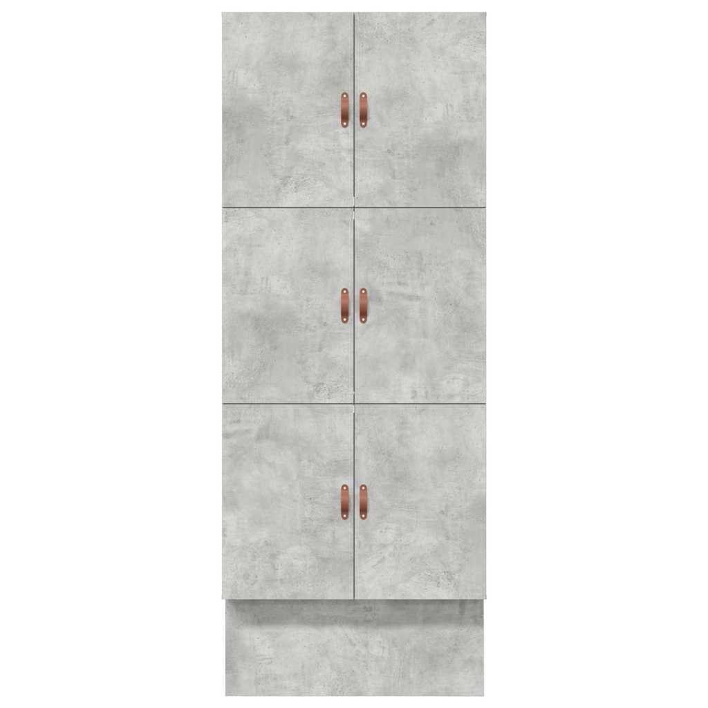 Storage Bed Frame Concrete Grey 100 cm Engineered Wood