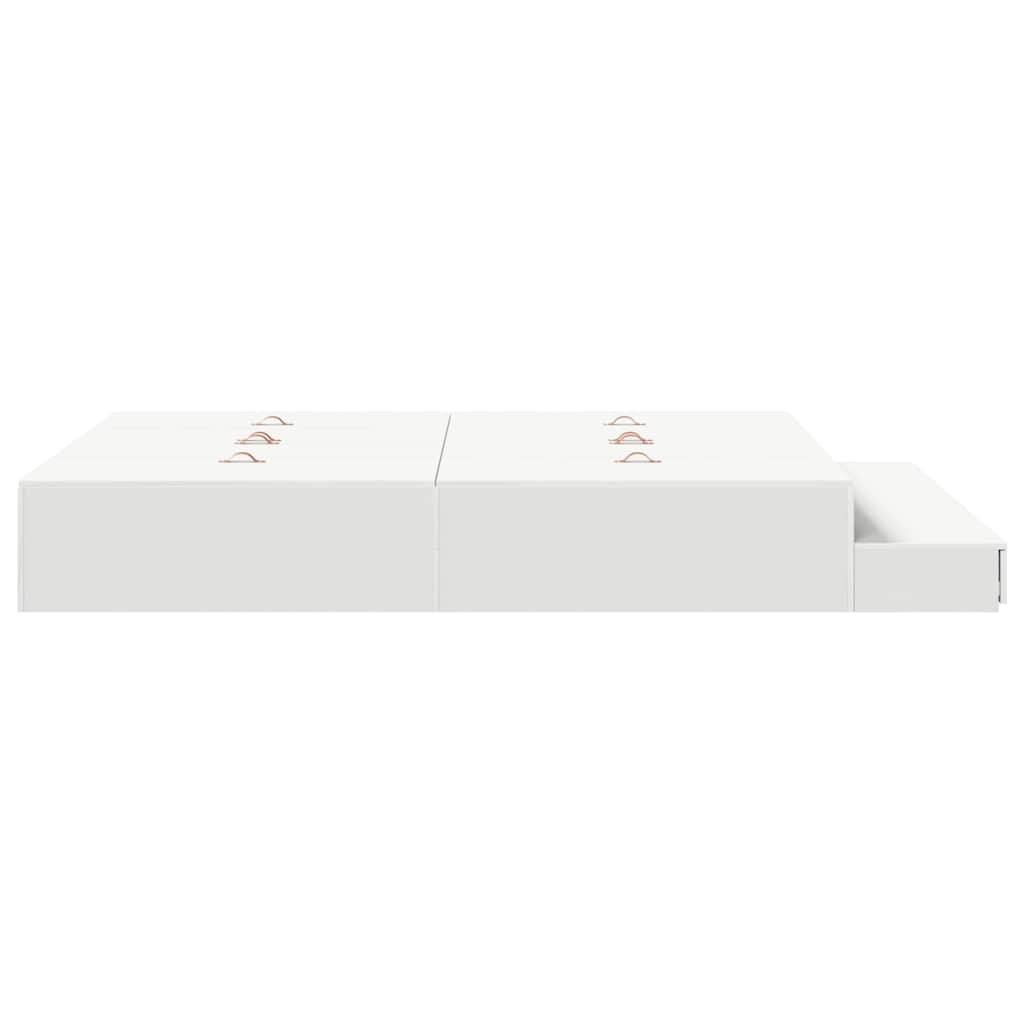 Storage Bed Frame with Drawer White 150 cm Engineered Wood