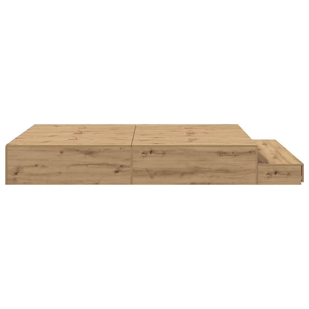 Storage Bed Frame Artisan Oak 150 cm Engineered Wood