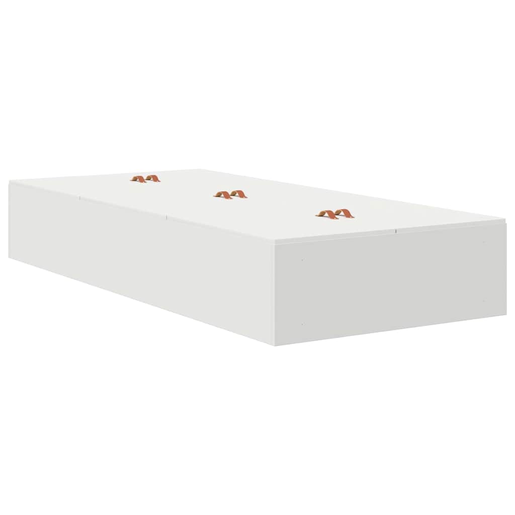 Storage Bed Frame with Drawer White 90 cm Engineered Wood