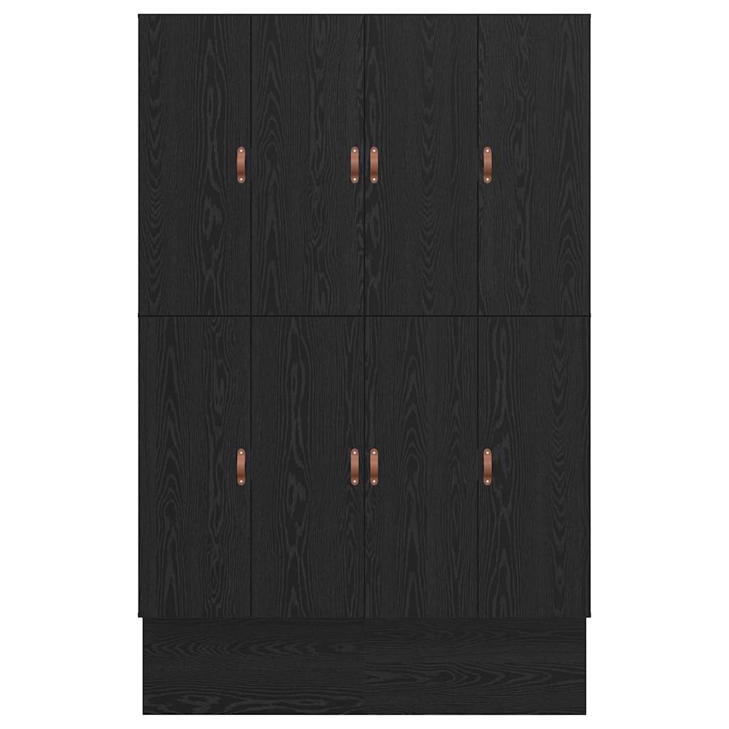 Storage Bed Frame with Drawer Black Oak 135 cm Engineered Wood