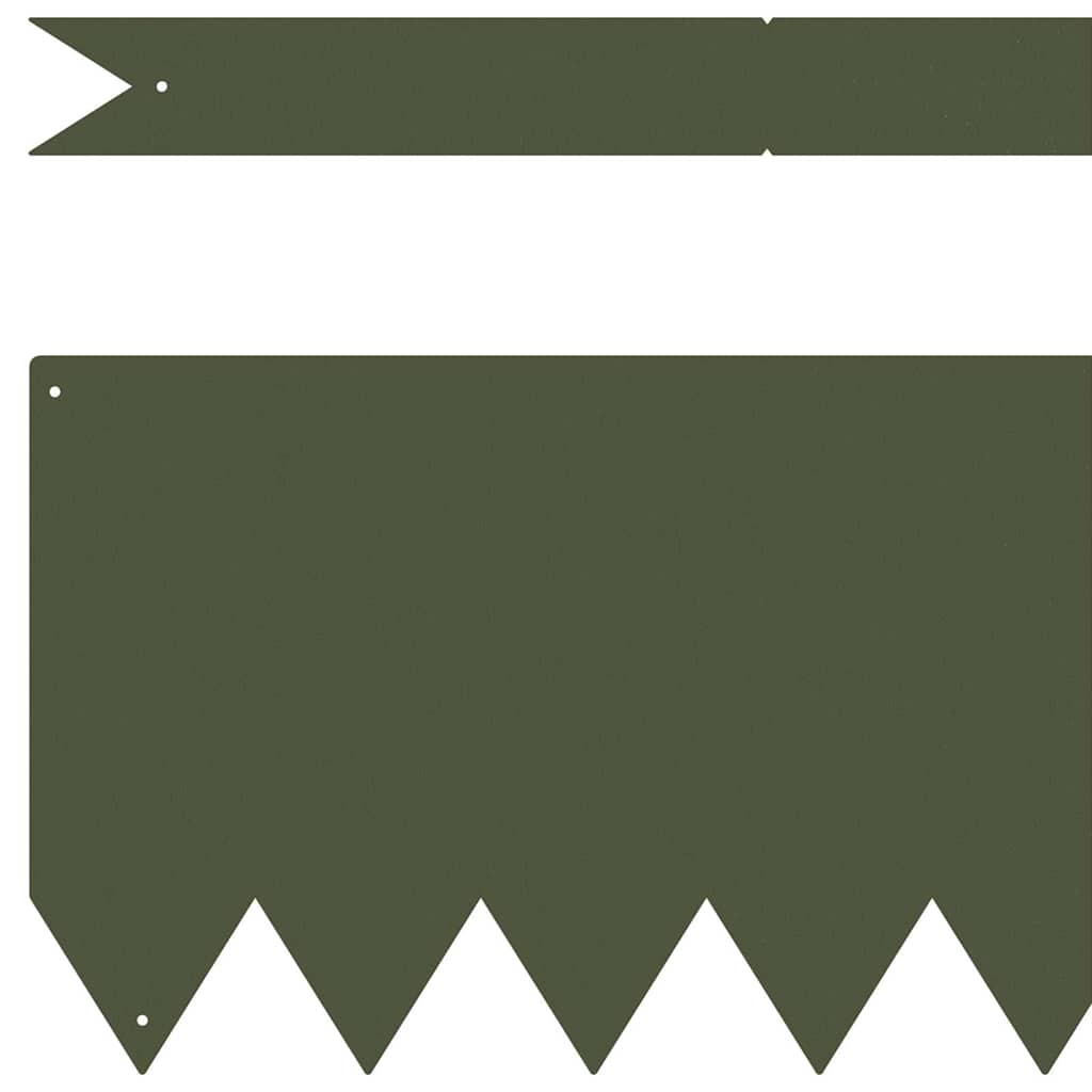 Lawn Edging 50 pcs Olive Green 100 x 0.05 x 20 cm